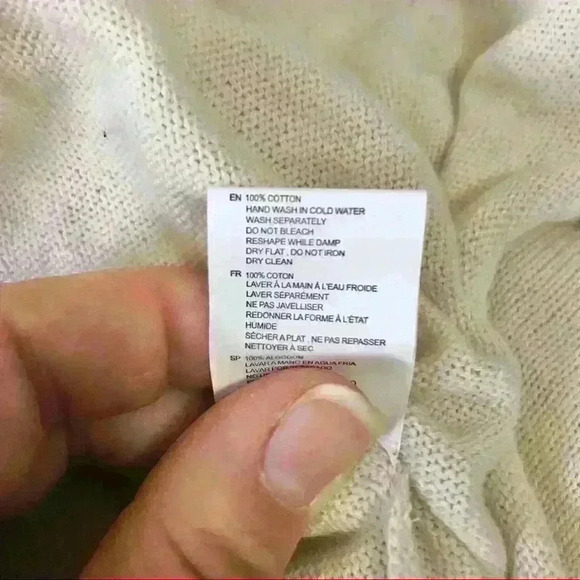 Cloth. By Design Oversized Tie Cream Sweater - Picture 10 of 11